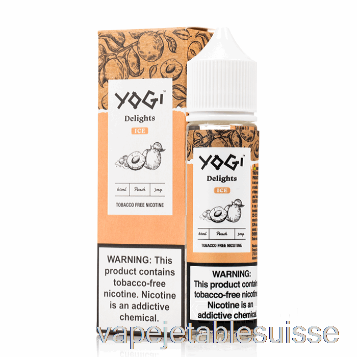 Vape Suisse Glace à La Pêche - Délices Yogi - 60ml 3mg